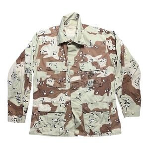 80s Desert Camouflage Combat Coat Chocolate Chip Jacket Medium Regular USMC